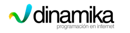 Logotipo de dinamika comunicación en internet