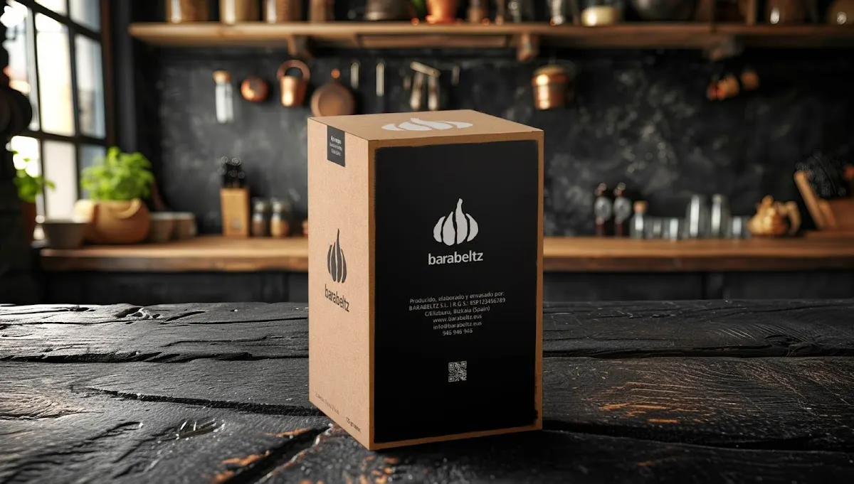 Packaging de producto diseñado para la marca Barabeltz