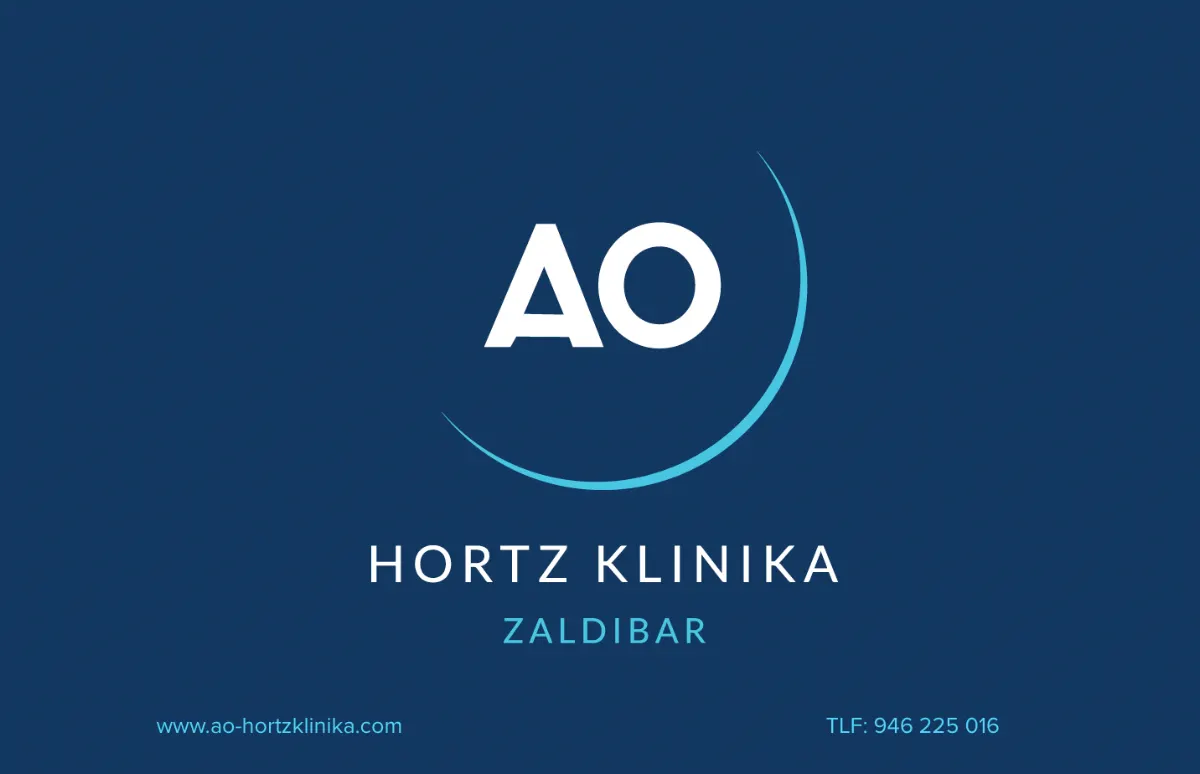 Logotipo de AO Hortz Klinika, clínica dental de Zaldibar.