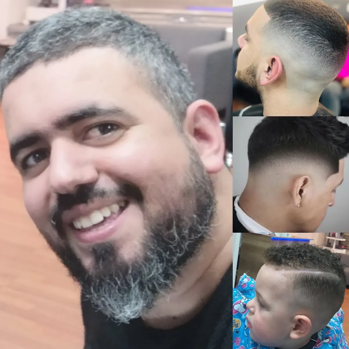 Ejemplos de cortes de pelo y degradados realizados en Barberlandako Mohsin Andra Mari.