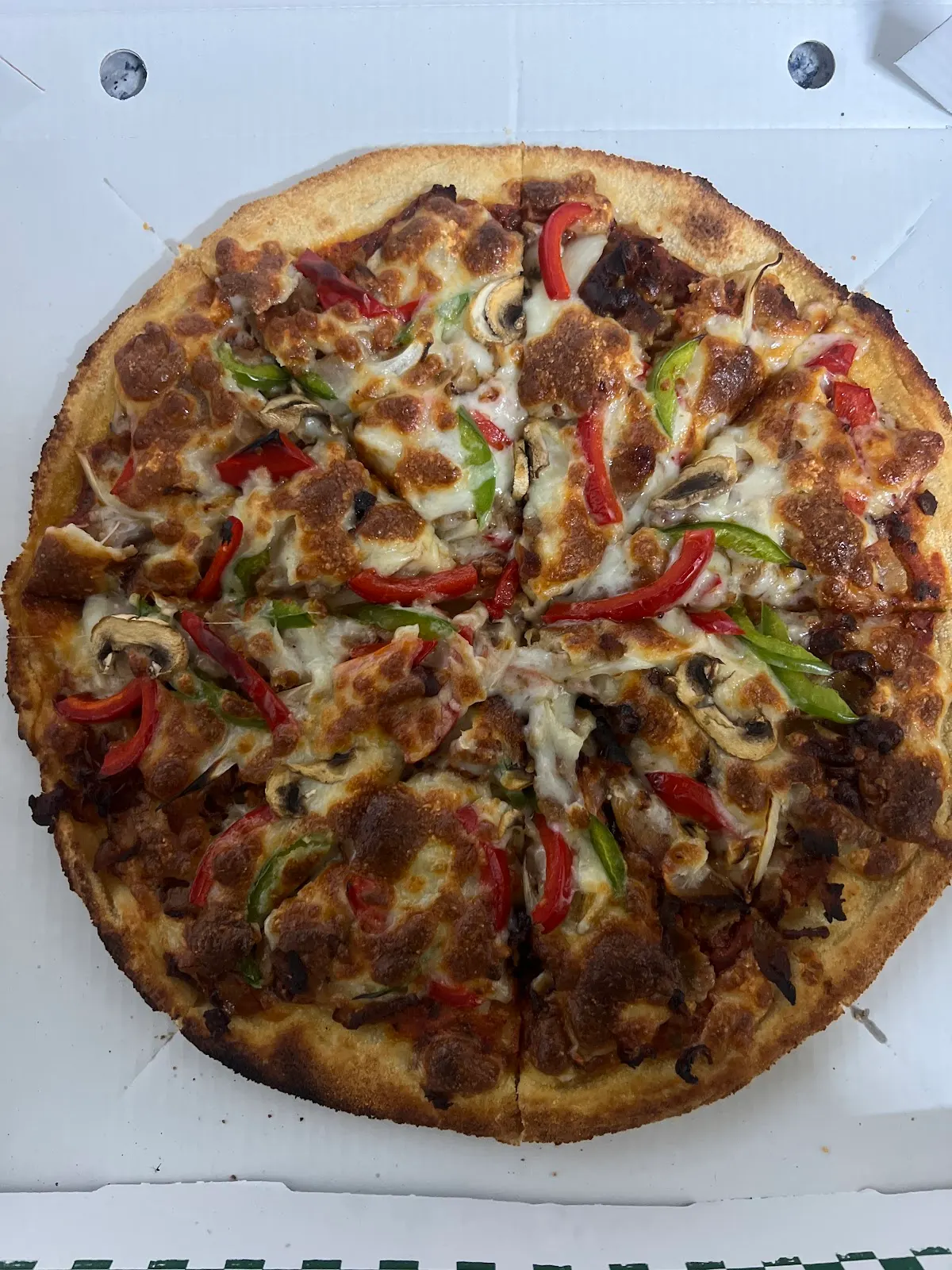 Pizza con verduras y queso de Berrizko Pizza y Kebab kaif