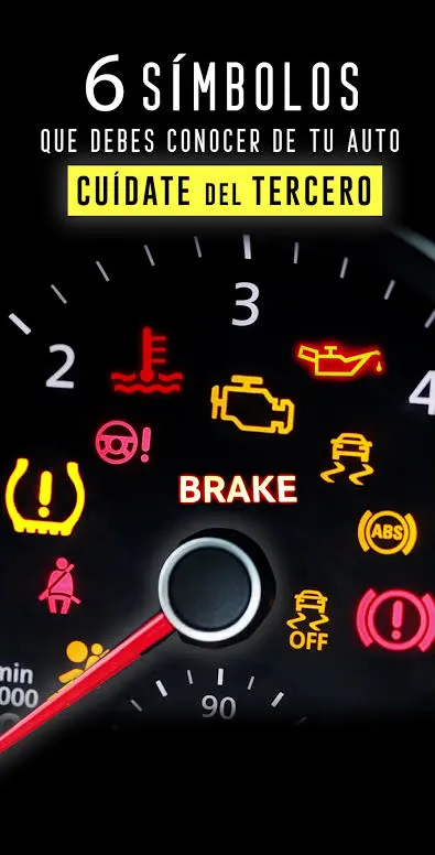 Infografía de BUG FIX sobre símbolos de advertencia del salpicadero de un coche.