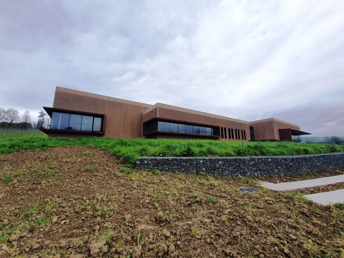 Edificio de uso docente integrado en un entorno verde, obra mostrada por URRELAN Arquitectura Técnica