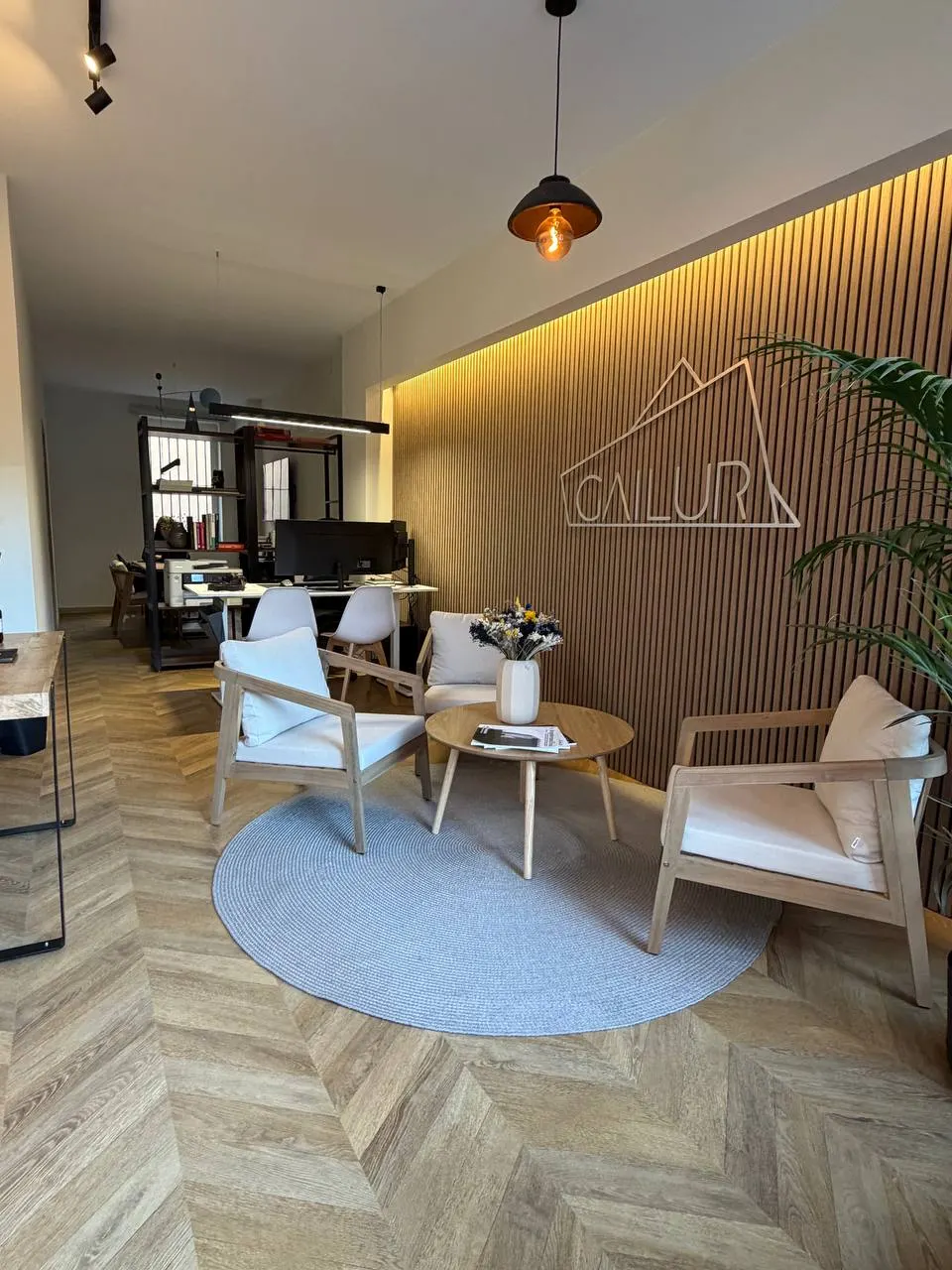 Zona de espera del estudio de GAILUR. Arkitektura - Interiorismo - Lurraldea