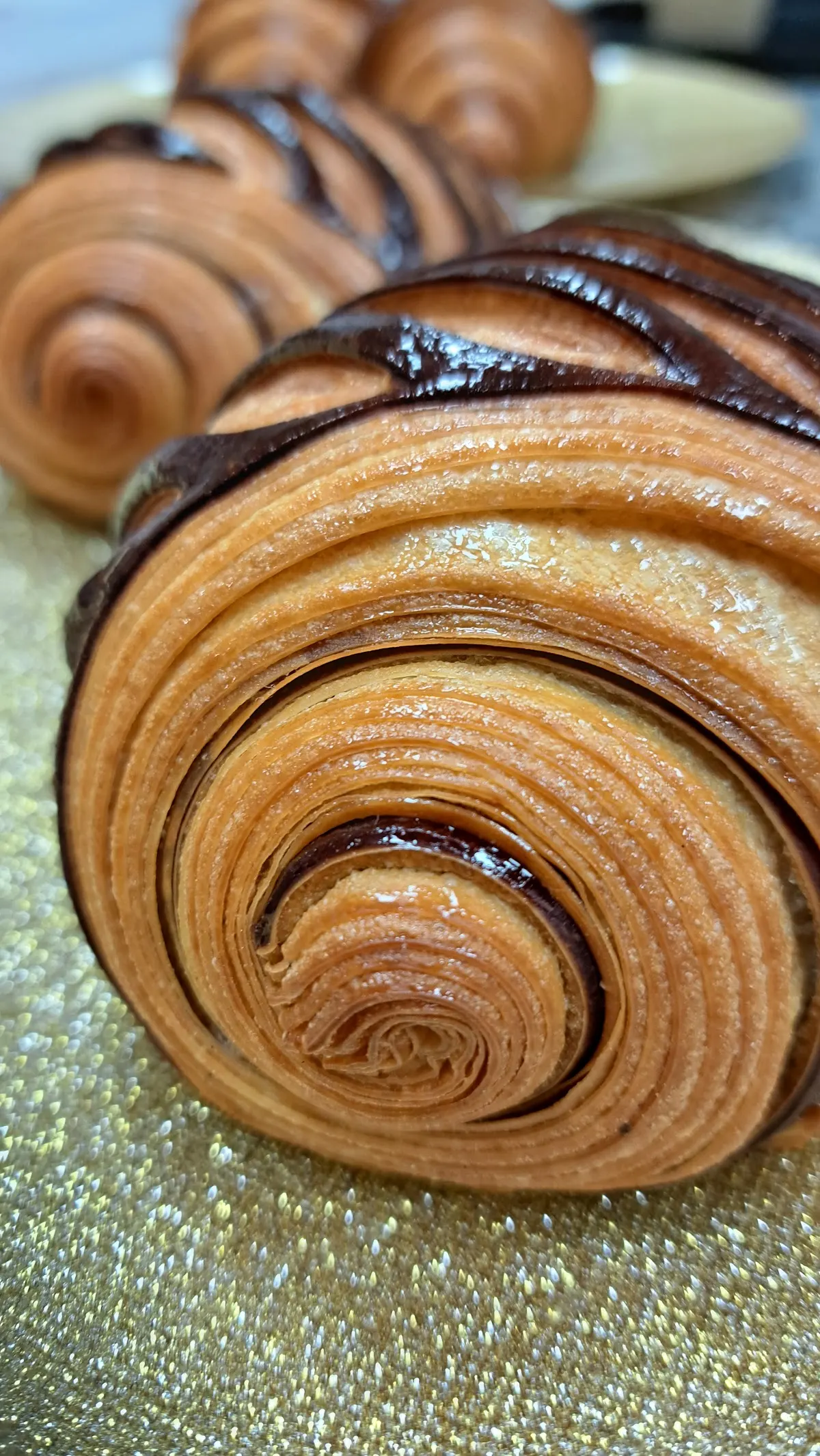 Detalle de un croissant de Gozatu Gozotegia