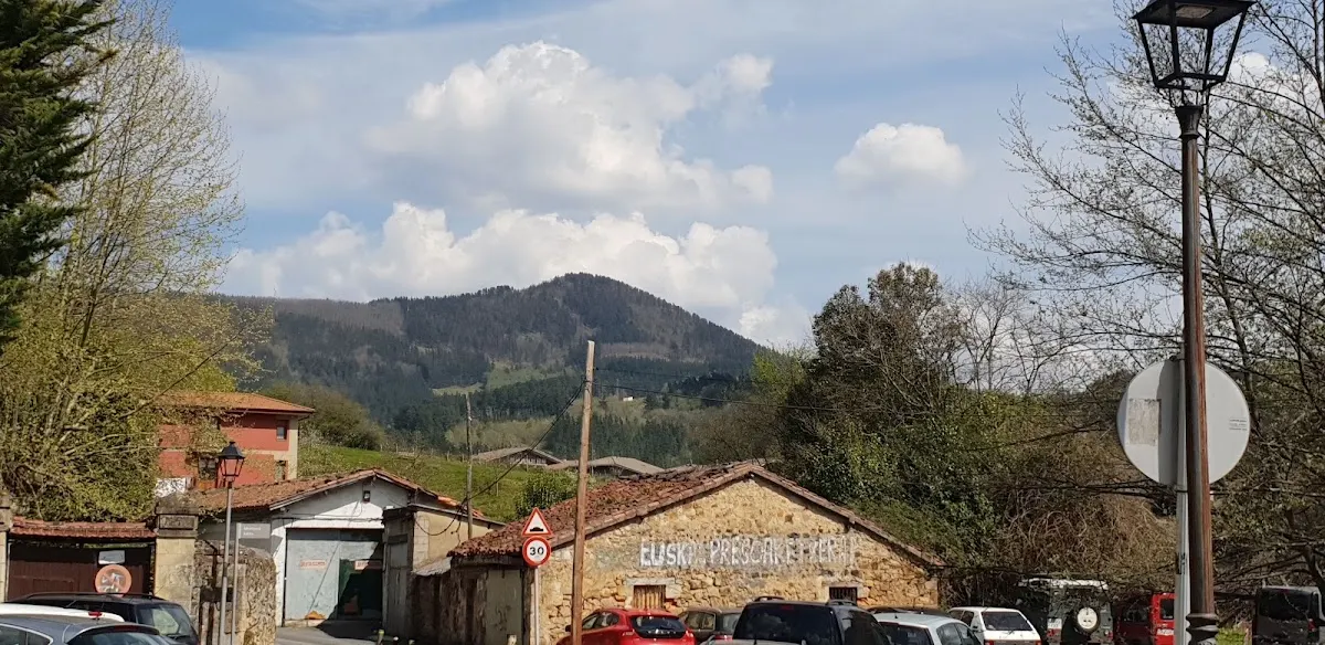 Vista de un entorno rural con edificios y montes