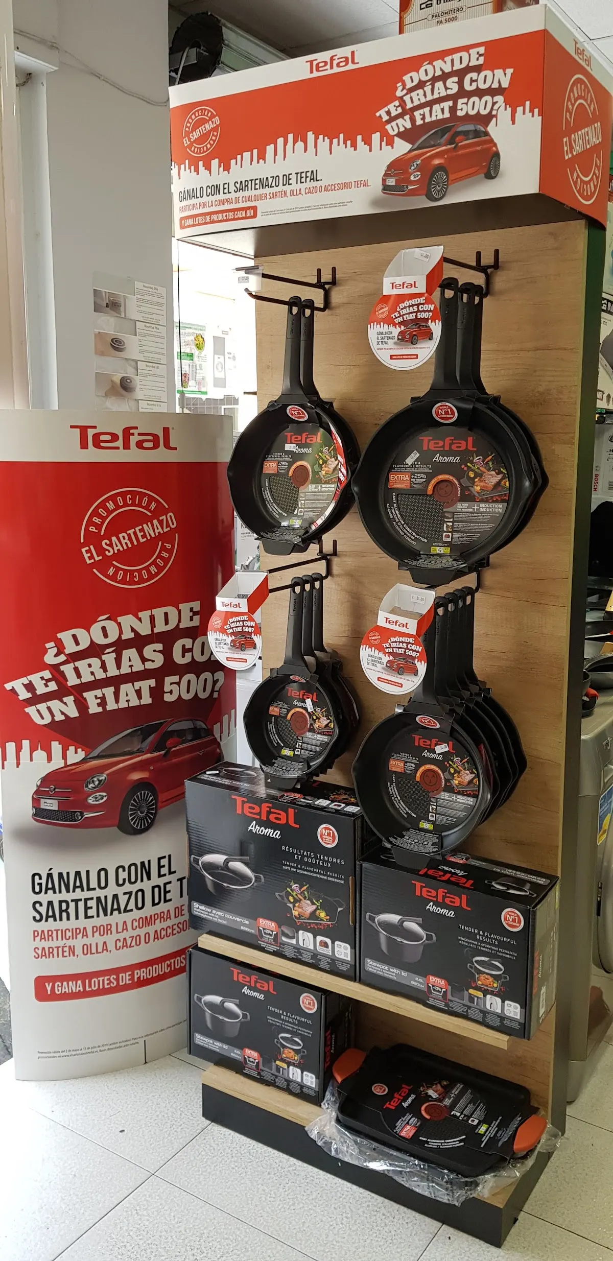 Expositor de sartenes Tefal en JV2 Electrodomésticos
