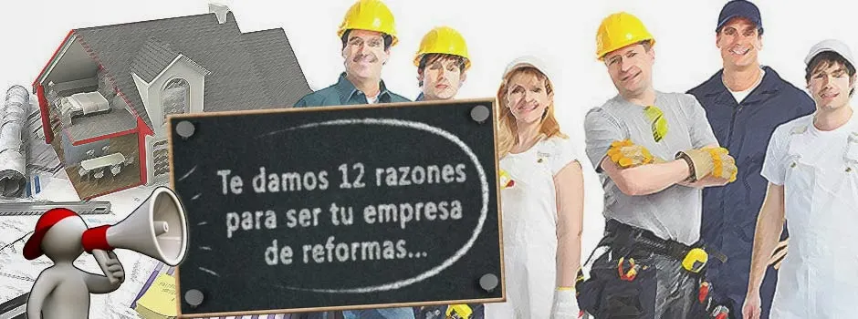 Ilustración promocional sobre reformas con un equipo de profesionales, imagen de Reformas Unai Ordoñez.