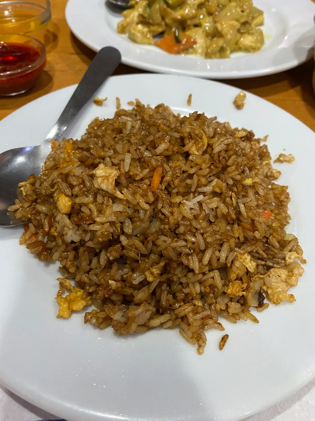 Arroz frito servido en el Restaurante Bide Baltz.