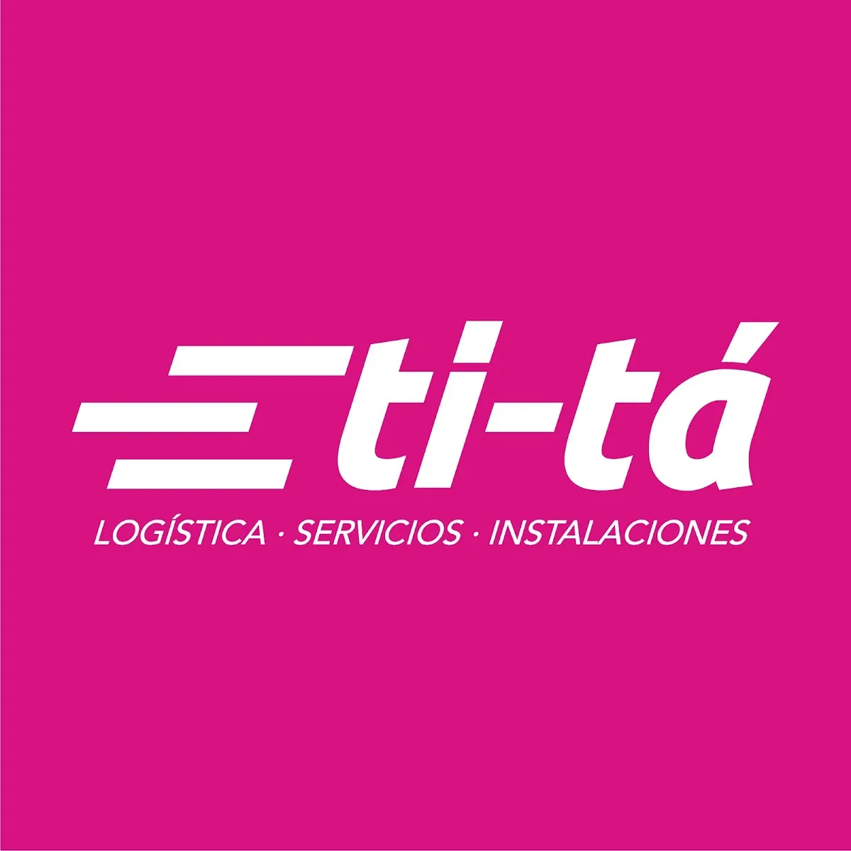 Logotipo de Ti-Tá sobre fondo fucsia