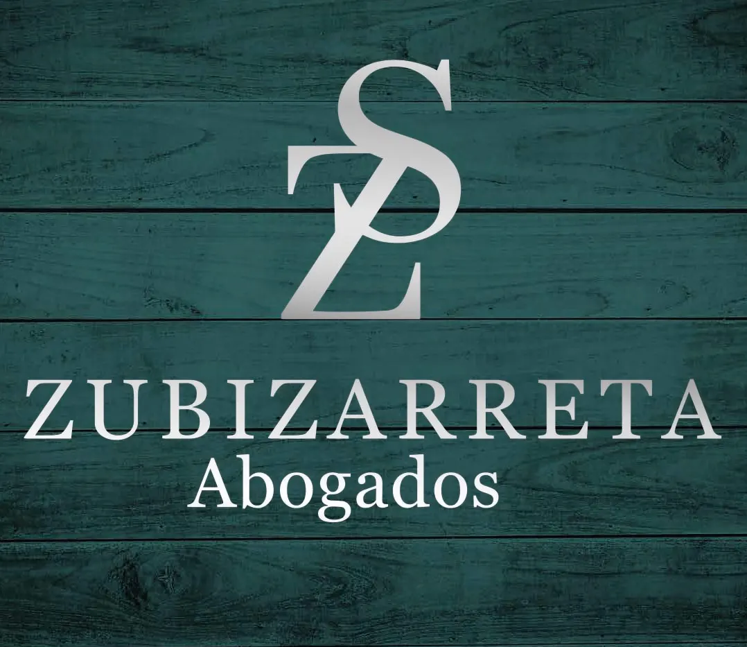 Rótulo de Zubizarreta Abogados sobre fondo verde